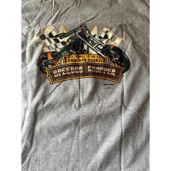 America Trucker Speedco Chopper Gray Pocket T-Shirt Size Large NWOT - Picture 7 of 7